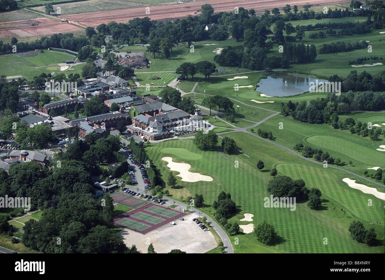 Luftaufnahme des Belfrey Golfplatz Staffordshire England Uk Stockfoto