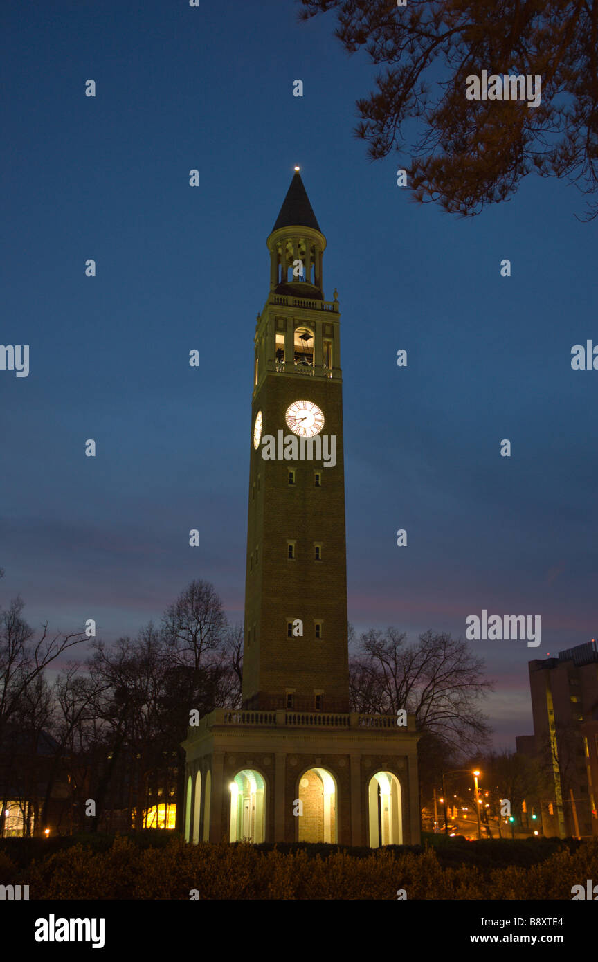 Bell Tower Universität von North Carolina Stockfoto