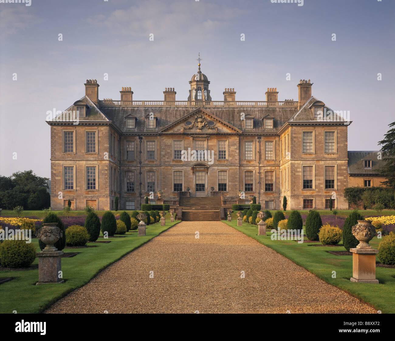 Der North Front Belton House eine Restauration Landhaus erbaut 1685-88 Stockfoto