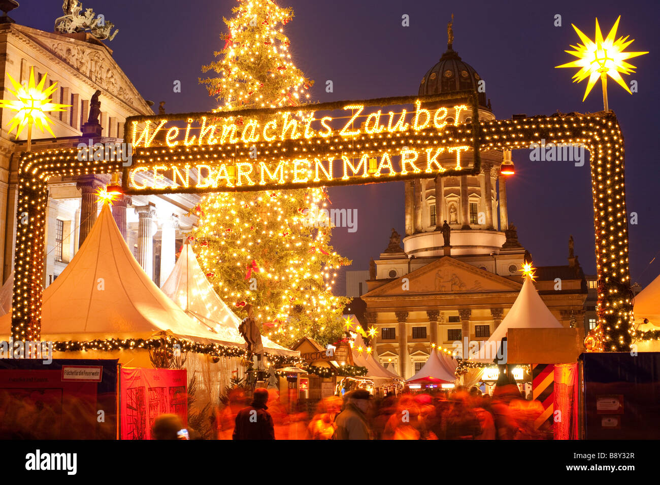 Weihnachtsmarkt auf dem Gendarmenmarkt Berlin-Deutschland Stockfoto