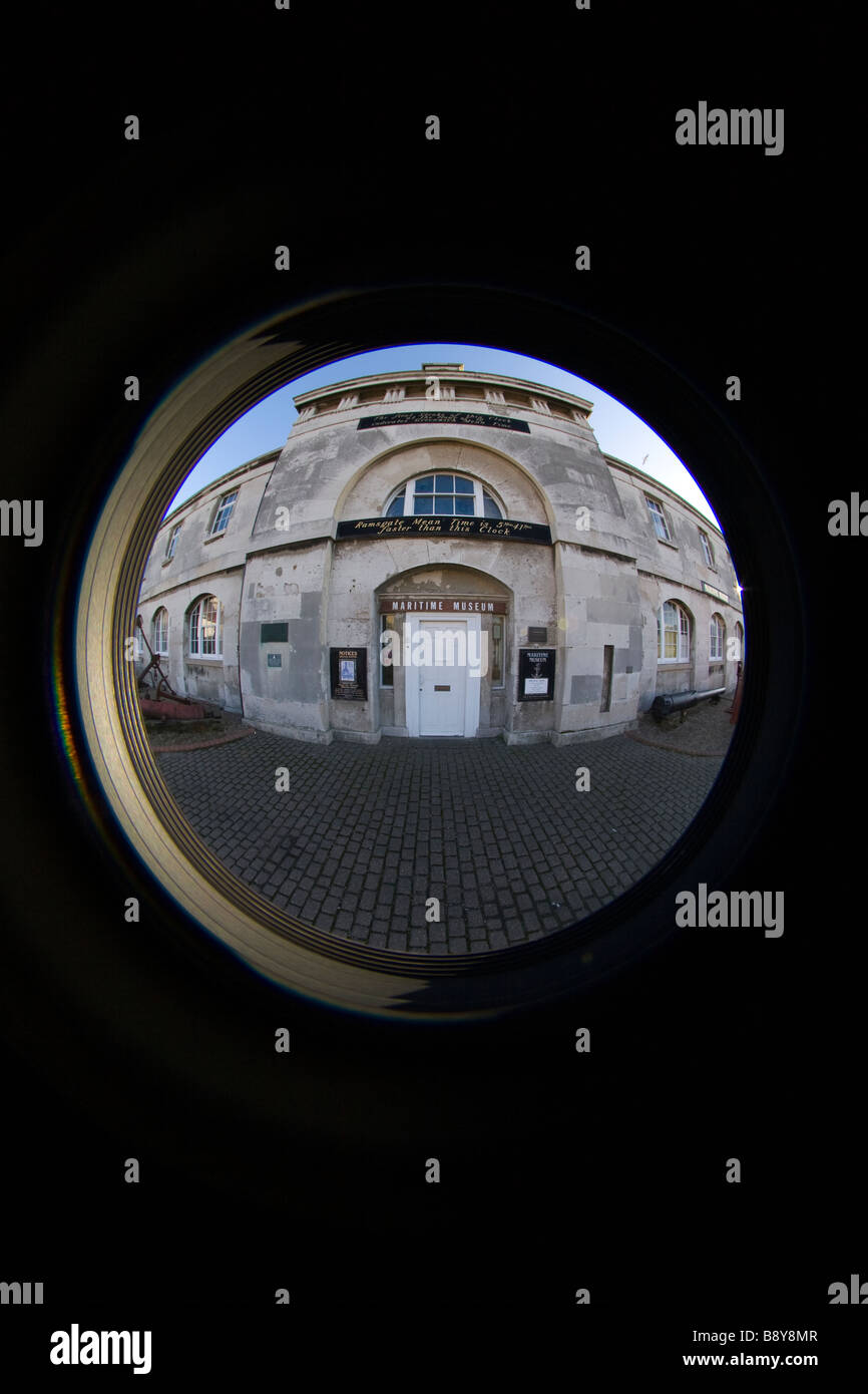 Ramsgate maritime Museum Fisheye Stockfoto