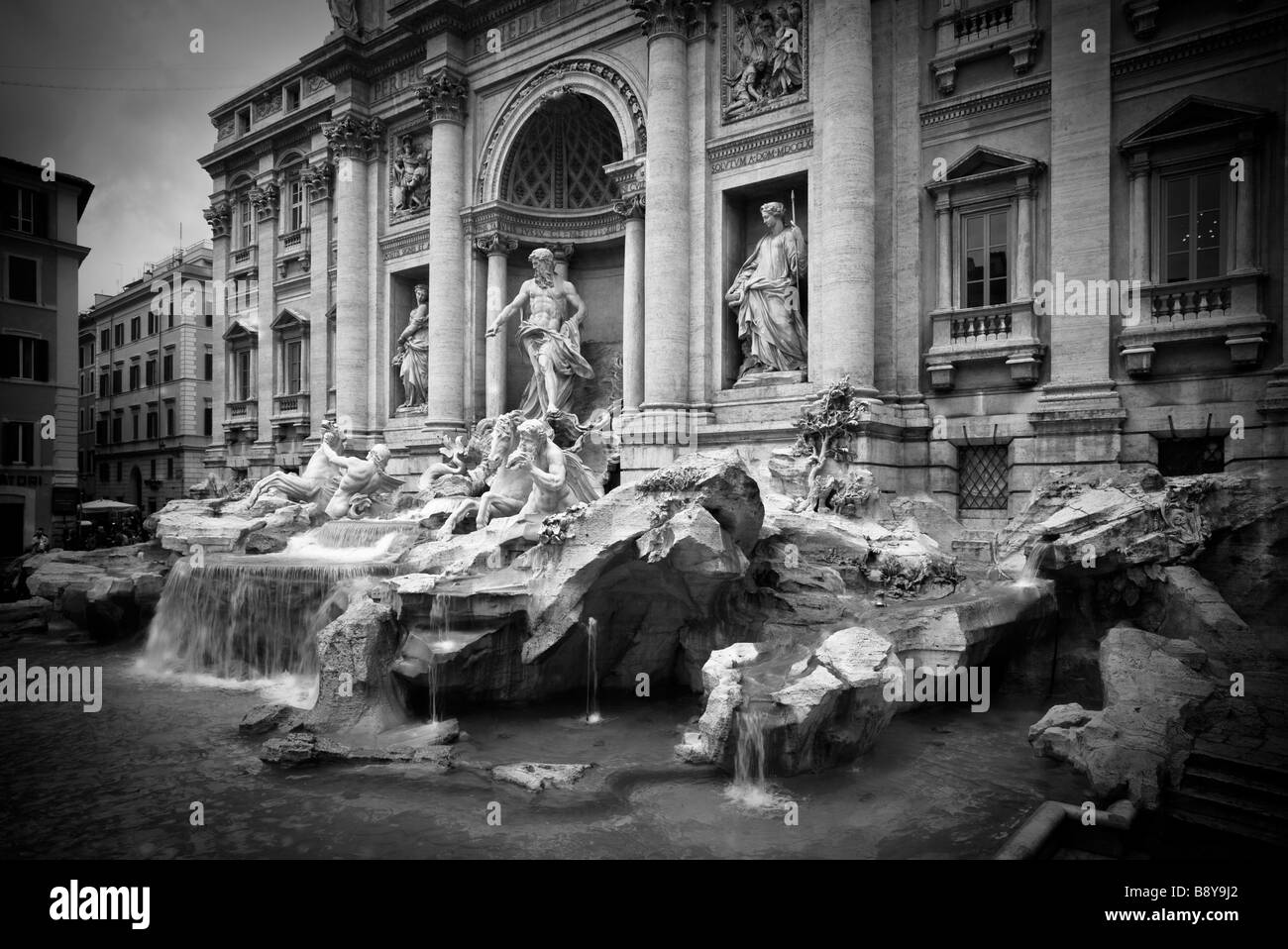 Der Trevi-Brunnen in Rom Stockfoto