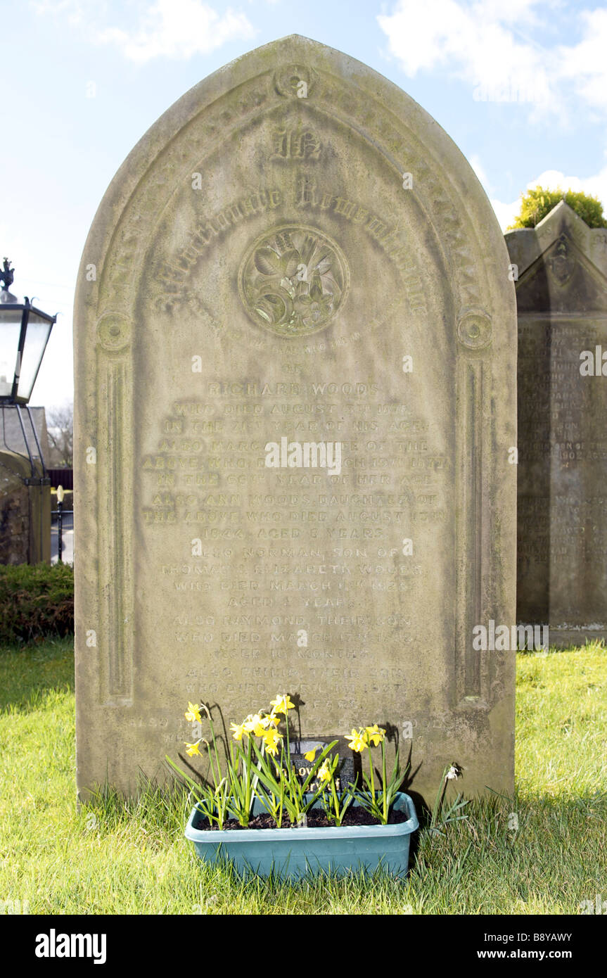 Grabstein im Friedhof Stockfoto