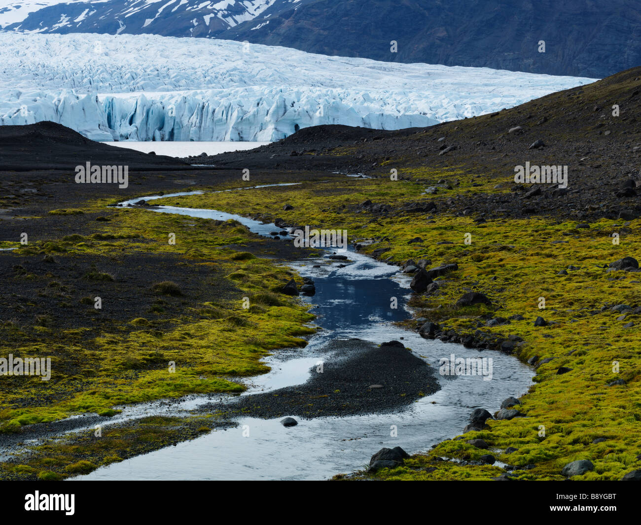 Wasser-Gletscher Vatnajökull Island. Stockfoto