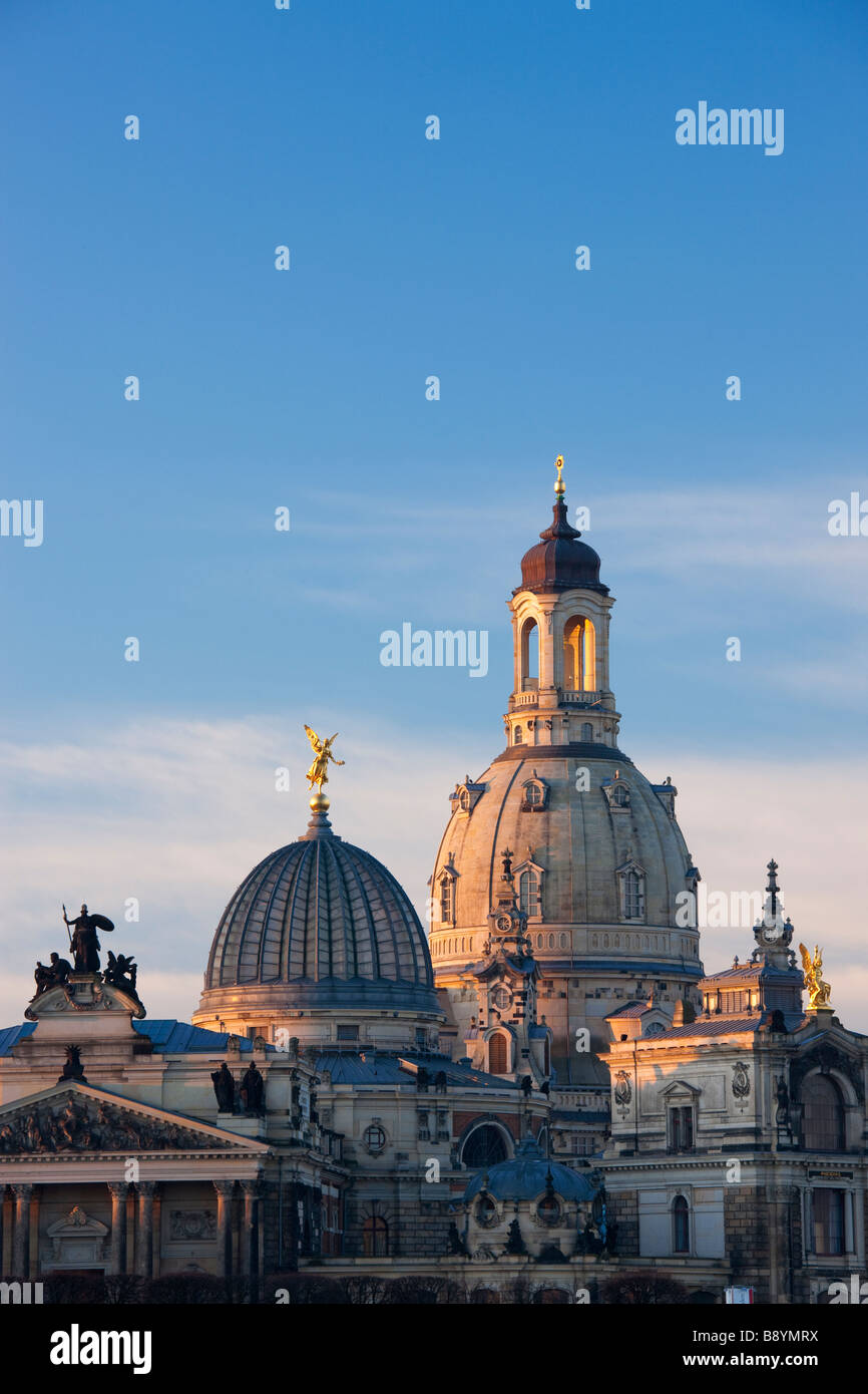 Kuppel der Frauenkirche Dresden Sachsen Deutschland Stockfoto