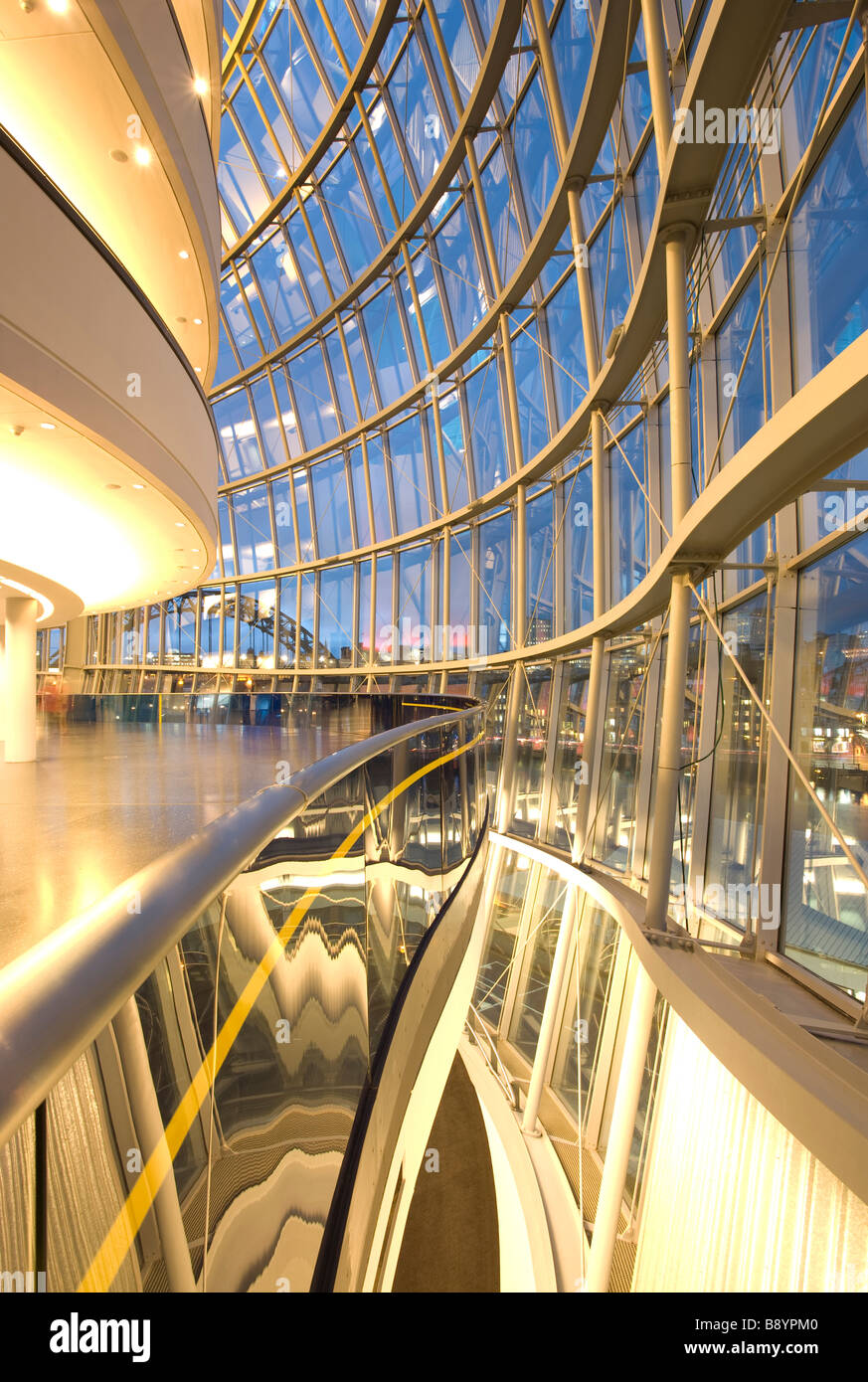 Im The Sage Gateshead Fosters atemberaubende Musik Zentrum am Ufer des Flusses Tyne. Stockfoto