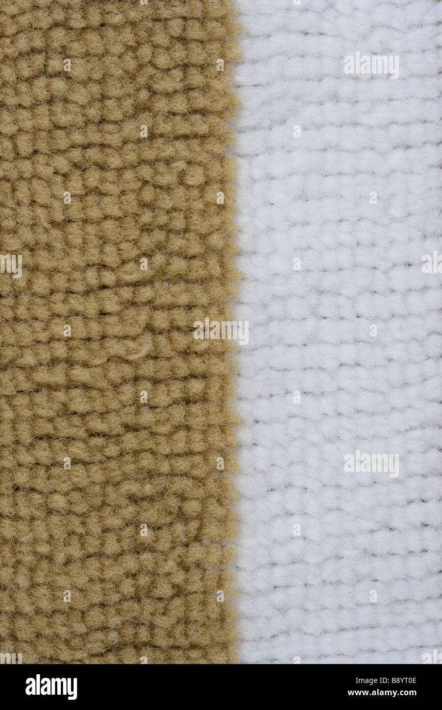 Gestreifte Textur - Makro aus einem Velours-Stoff Stockfoto