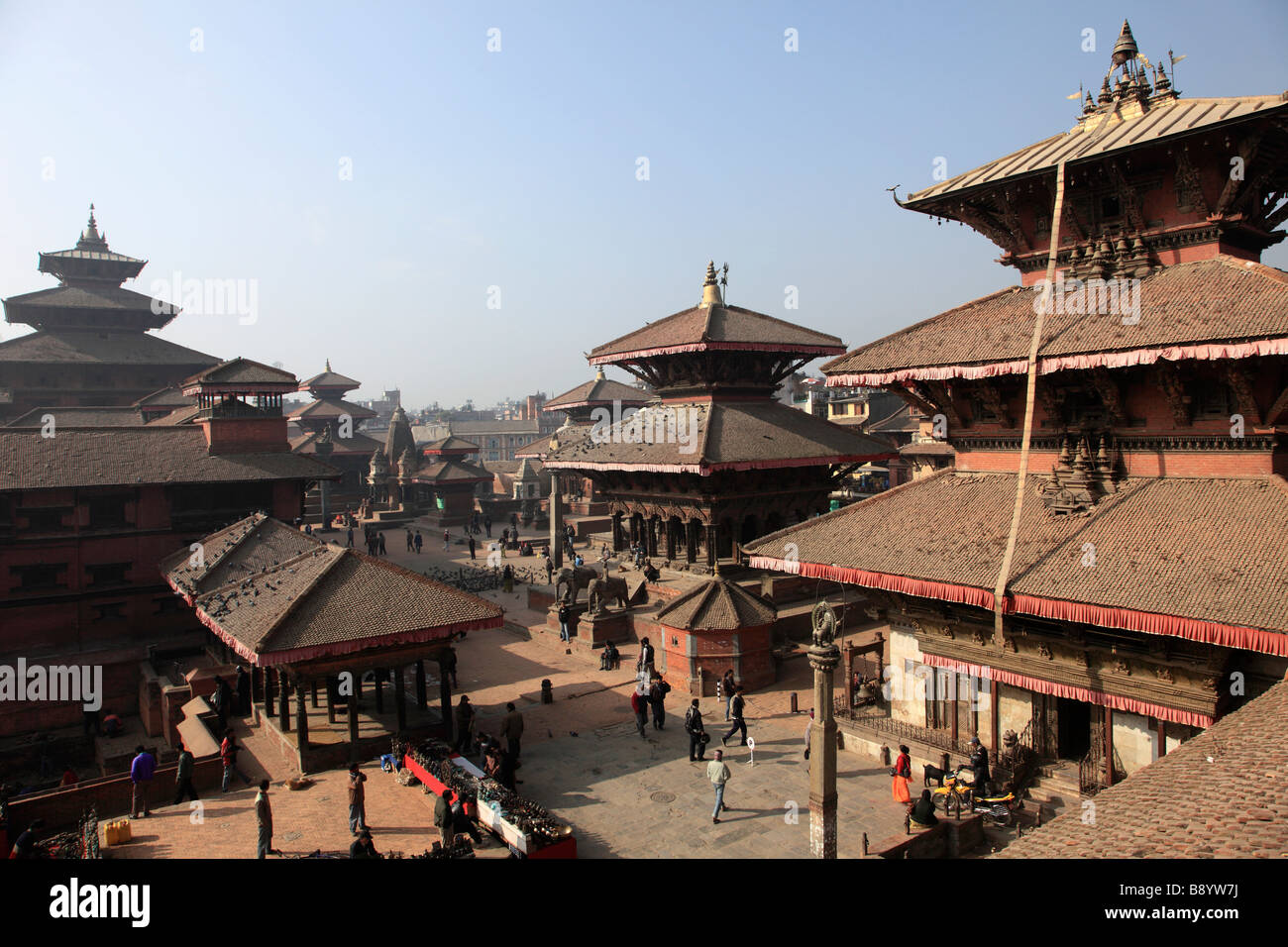 Nepal Kathmandu Tal Patan Durbar Square Stockfoto