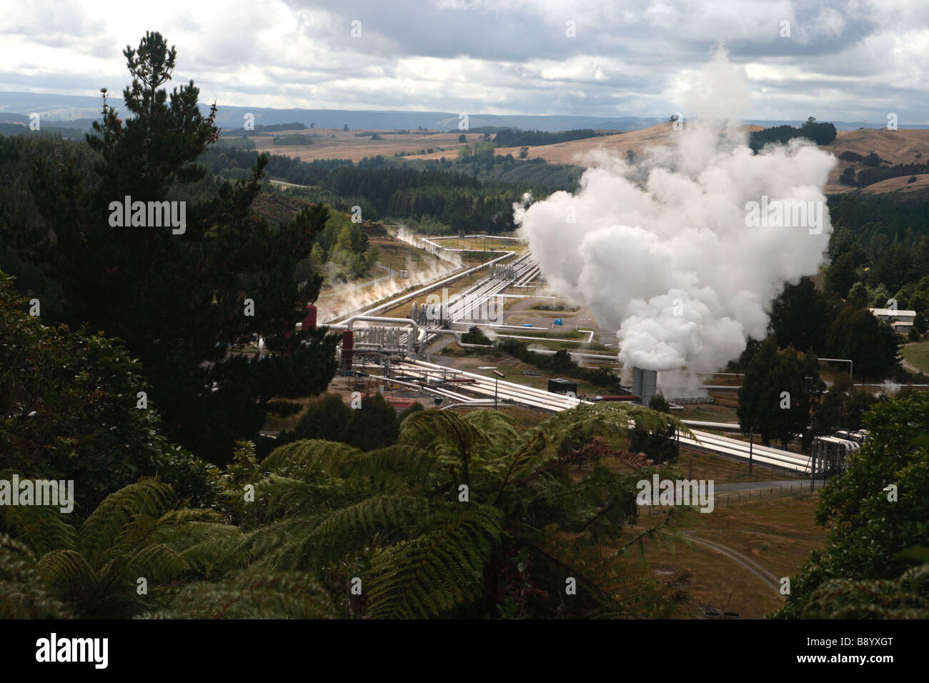 Wairakei Geothermal Power Station Stockfoto