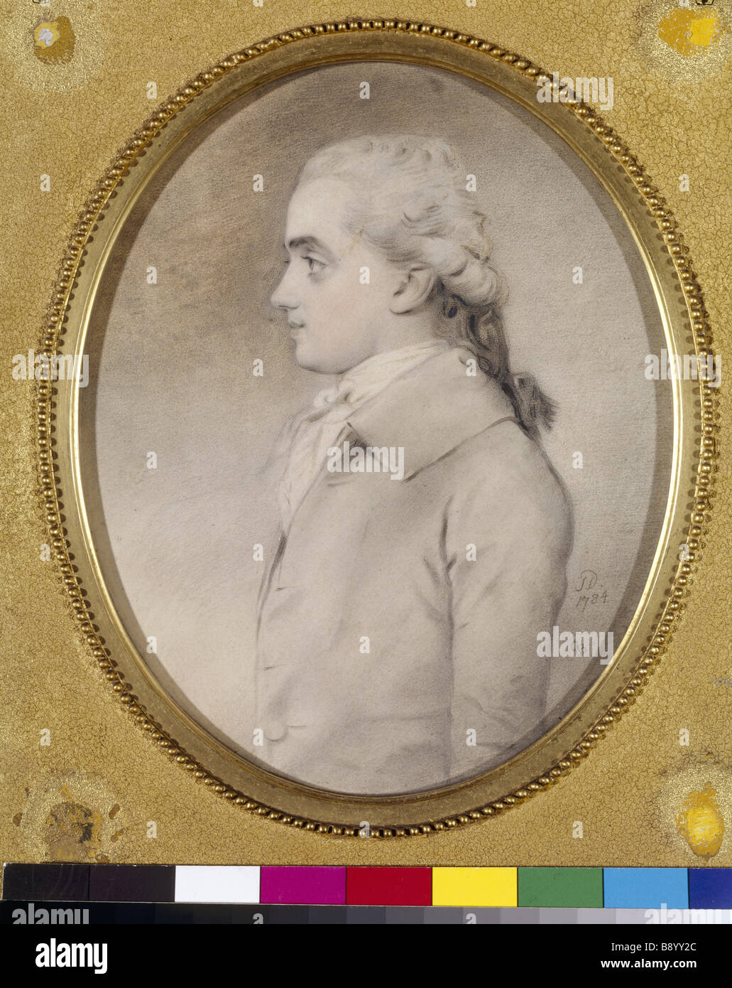 ANTONY GIBBS 1756 1815 Profil Kopf und Schultern von John Downman ARA c 1785 an Tyntesfield nur als Scan zur Verfügung Stockfoto