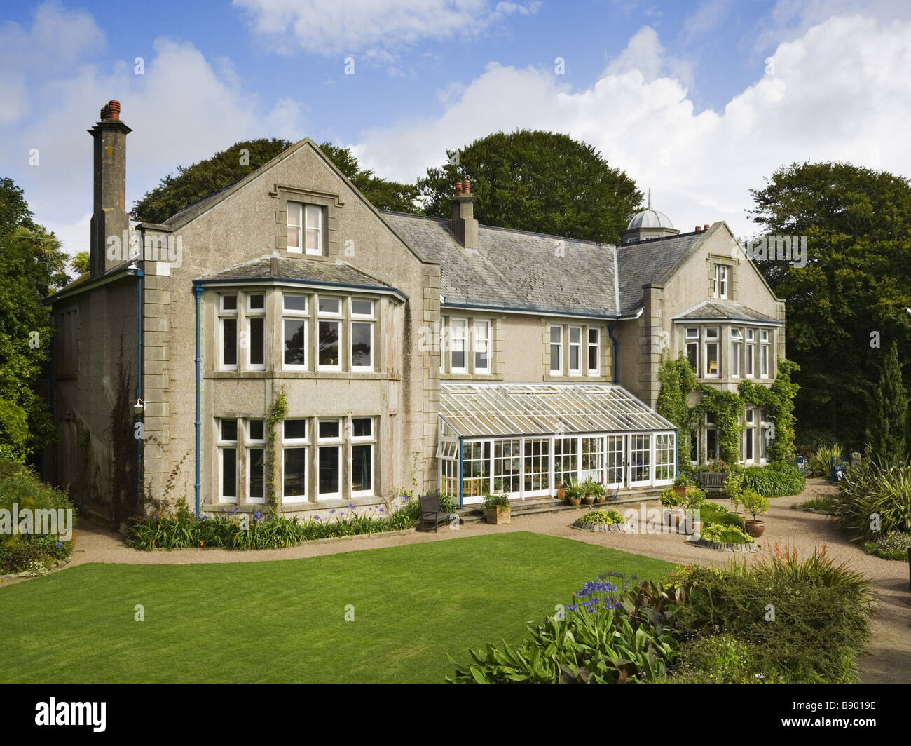 Das Edwardian Haus am Overbecks Salcombe Devon der Erfinder Otto Overbeck lebte hier bis 1937 Stockfoto