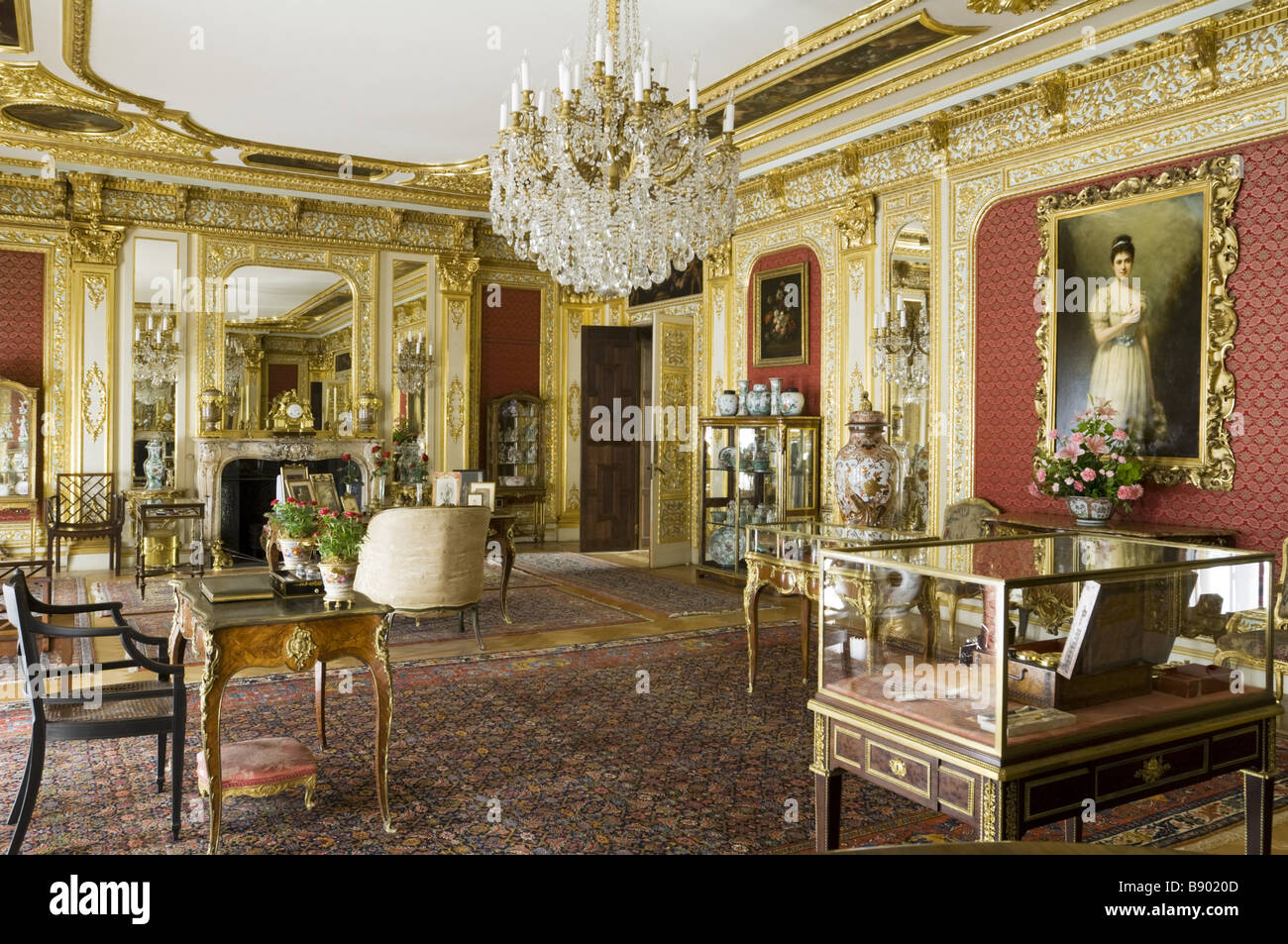 Der Salon Polesden Lacey, nr Dorking, Surrey. Stockfoto