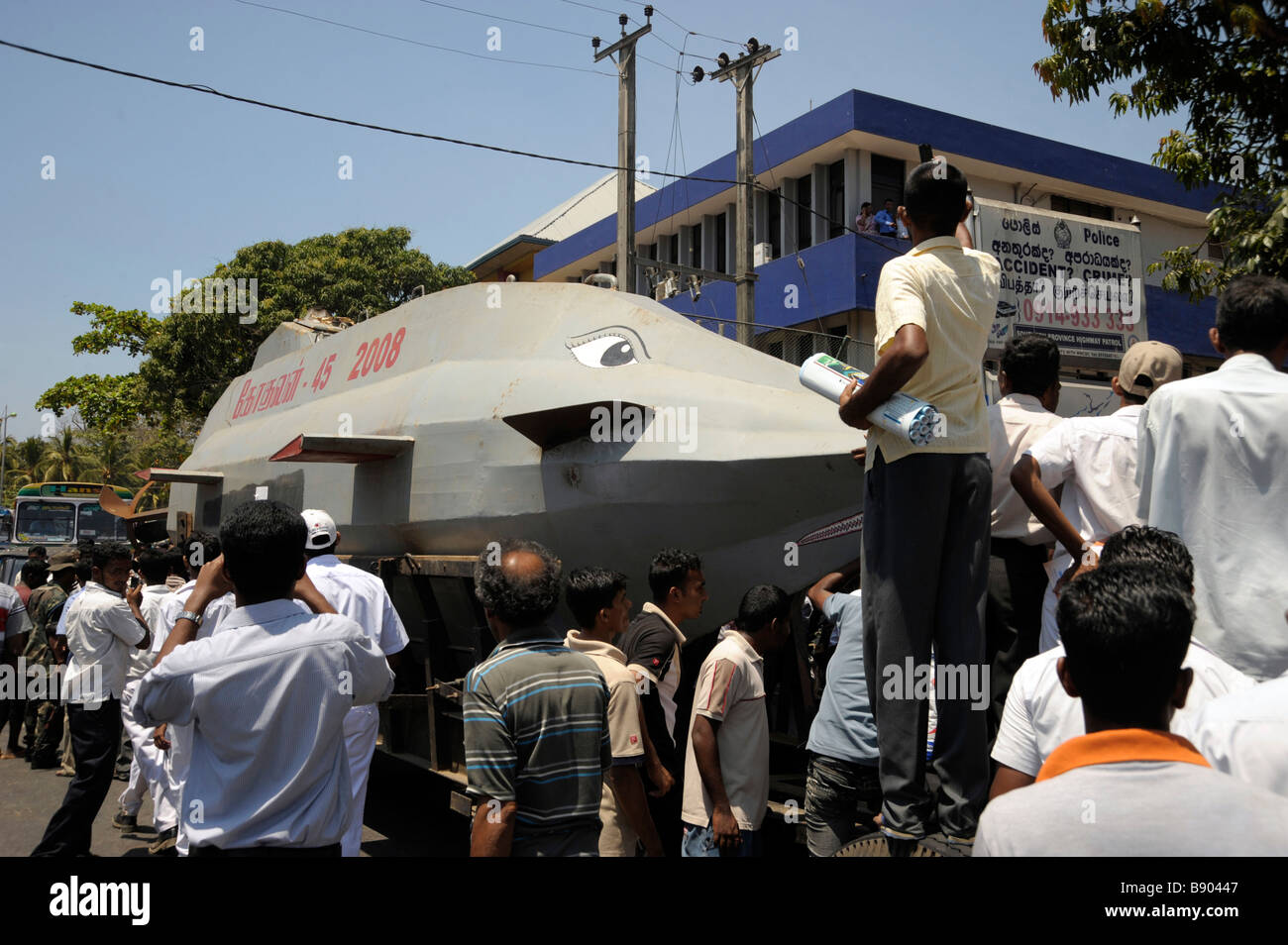 LTTE Tamil-Tiger gefangen u-Boot auf der Messe in Sri Lanka Stockfoto
