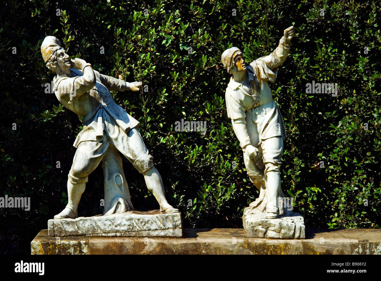 Statuen am Eingang Boboli Gärten Florenz Florenz Toskana Italien Europa Stockfoto