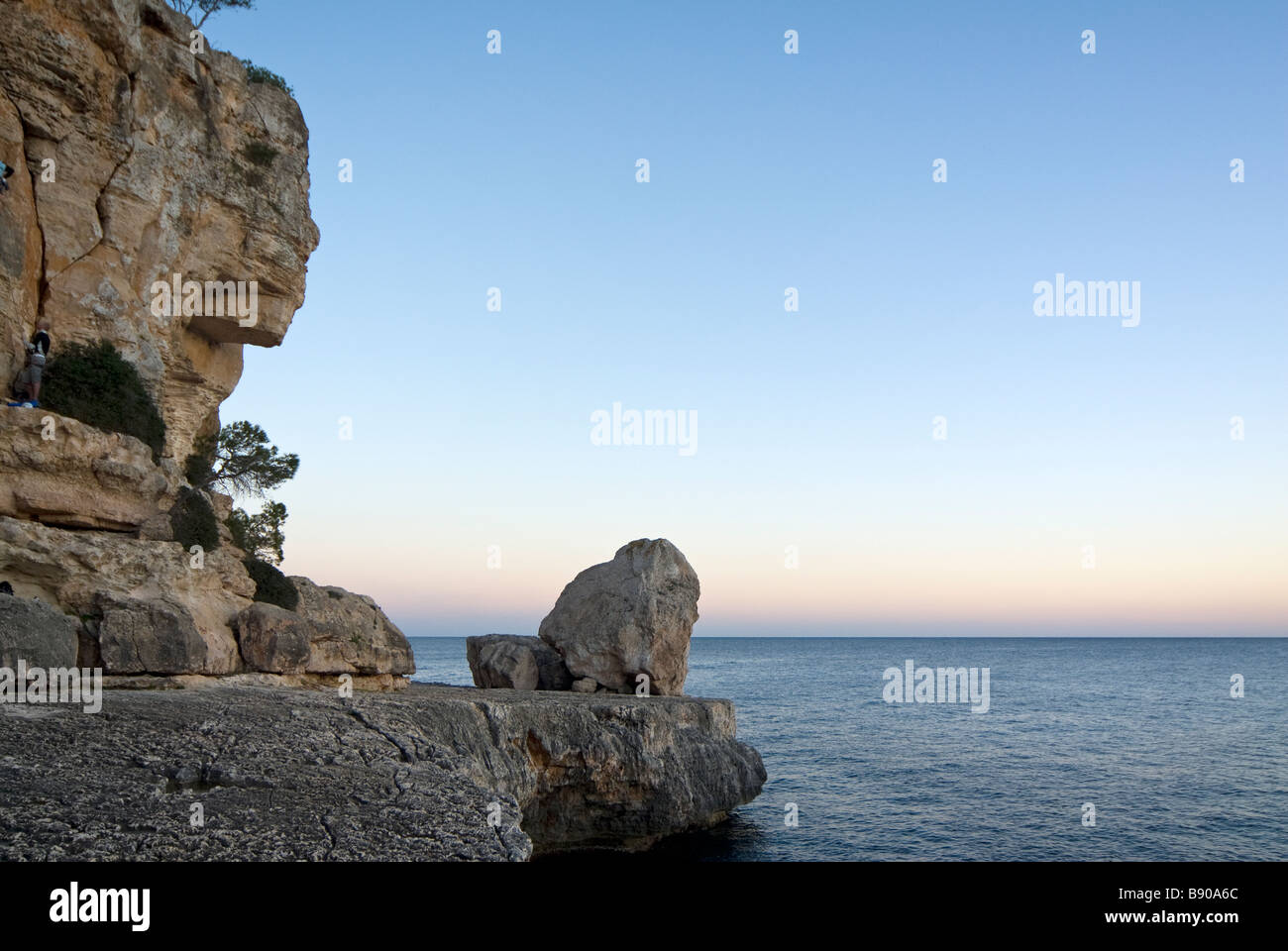 Europa Spanien Balearen Mallorca Cala Santanyi Stockfoto