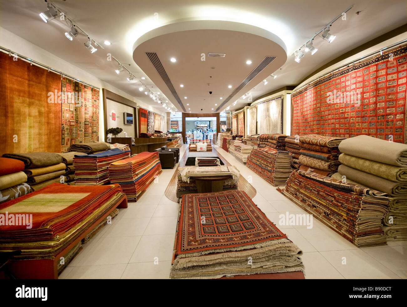 Teppich und Teppiche speichern, Shopping-Mall, Dubai, Vereinigte Arabische Emirate Stockfoto