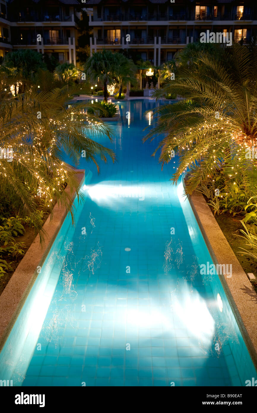 Ein Schwimmbad in einer Hotel-Thailand. Stockfoto