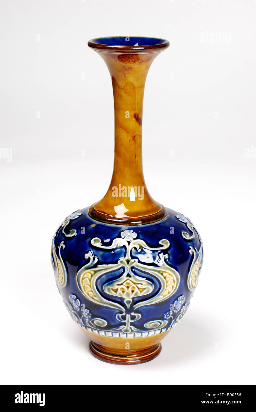 Eine antike englische Keramik Doulton Lambeth Feinsteinzeug Vase