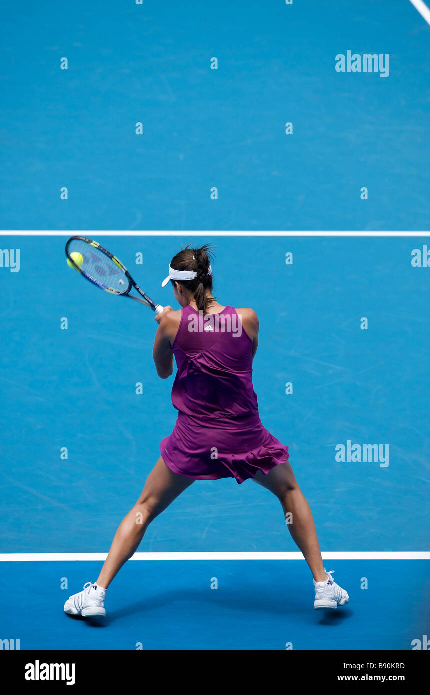 Adidas Tennisspielerin Ana Ivanovic Serbien während der Australian Open Grand Slam 2009 in Melbourne Stockfoto