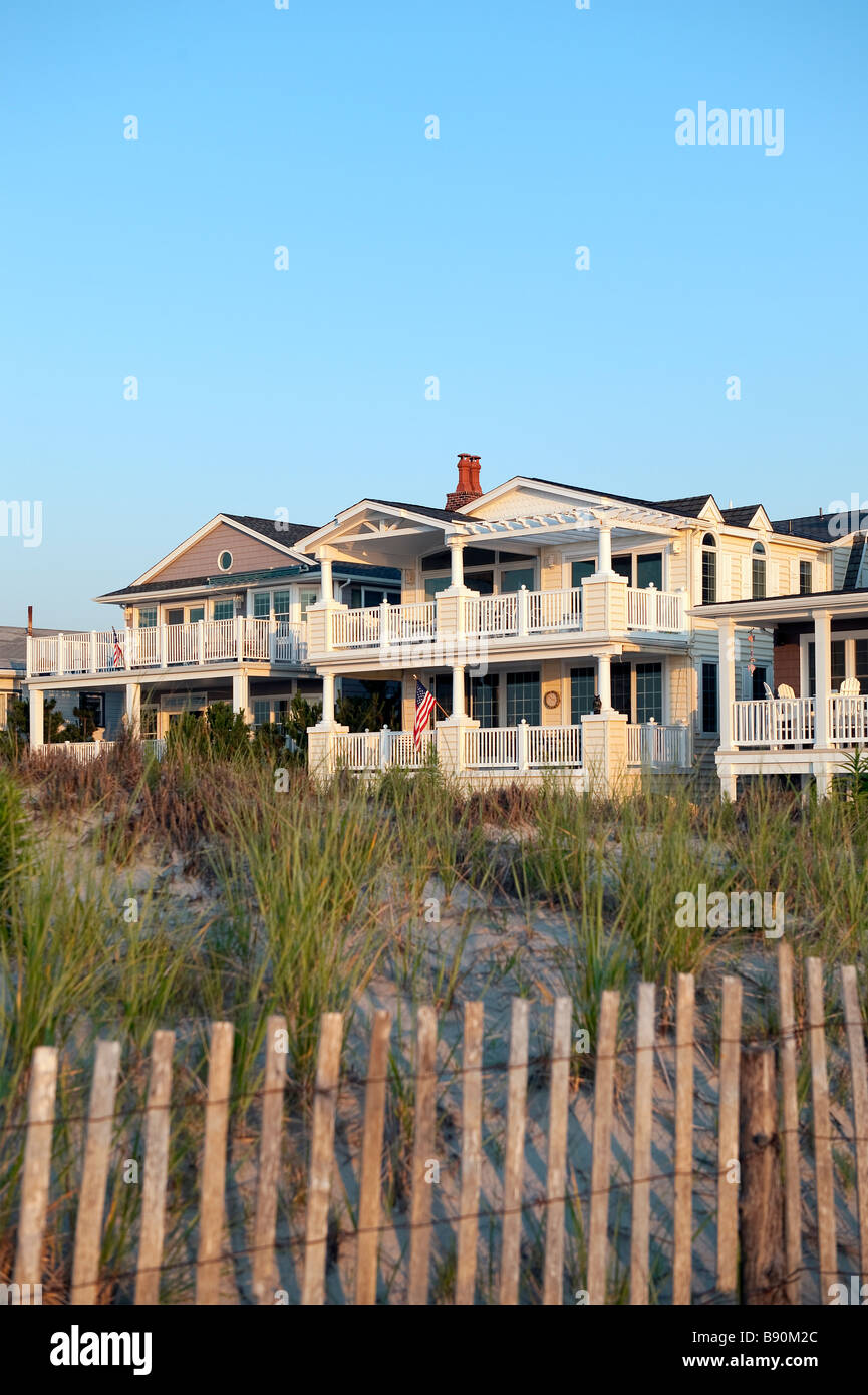 Häuser an der Strandpromenade in Ocean City, New Jersey, USA Stockfoto