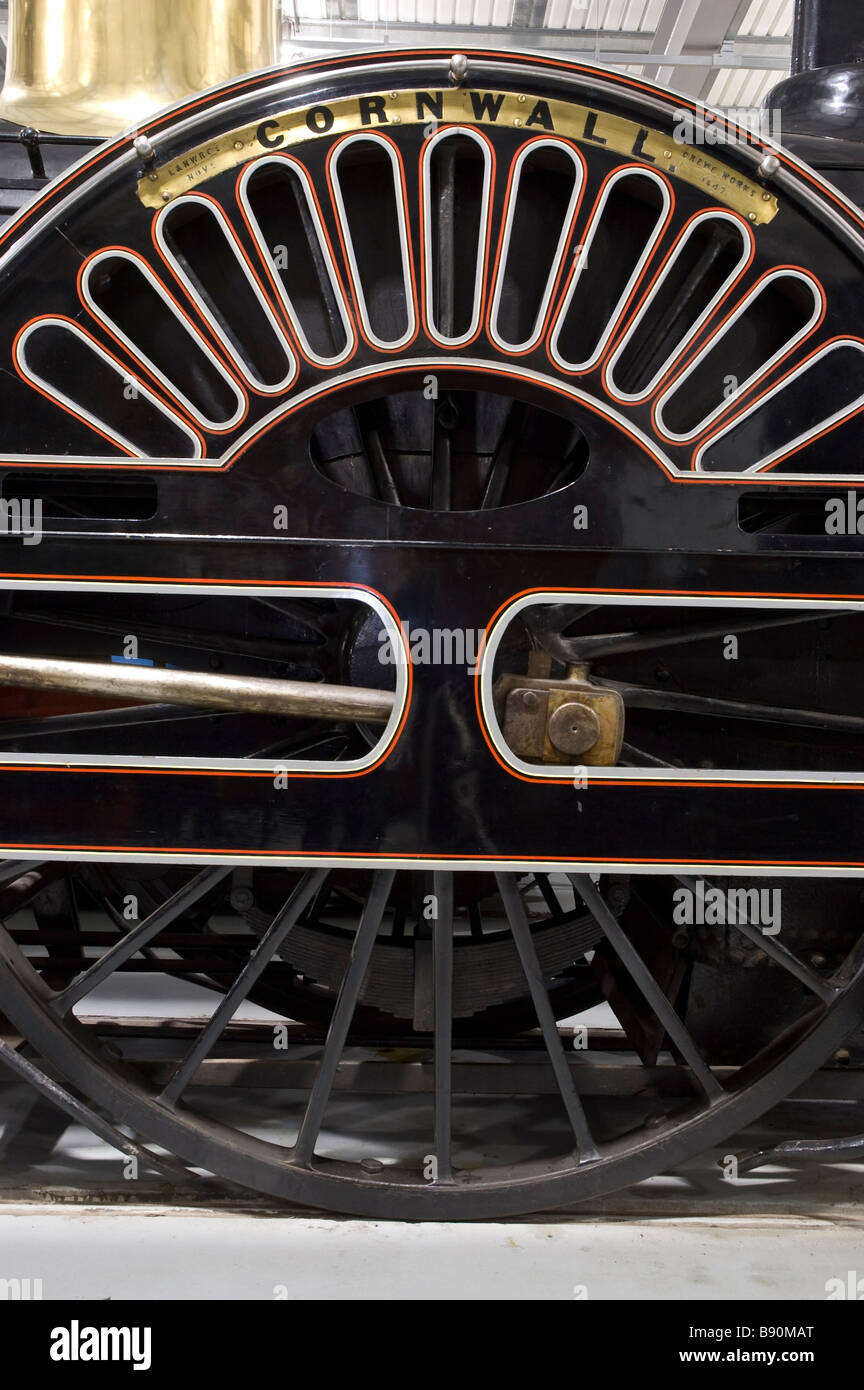 Locomotion Eisenbahnmuseum Shildon, London North Western Railway Lokomotive "Cornwall" Stockfoto