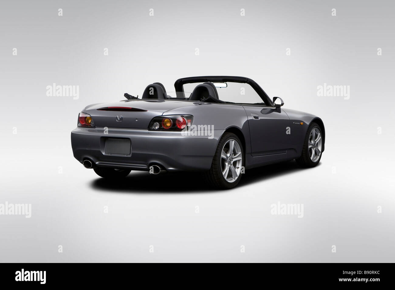 2009 Honda S2000 in Silber - Winkel Rückansicht Stockfoto