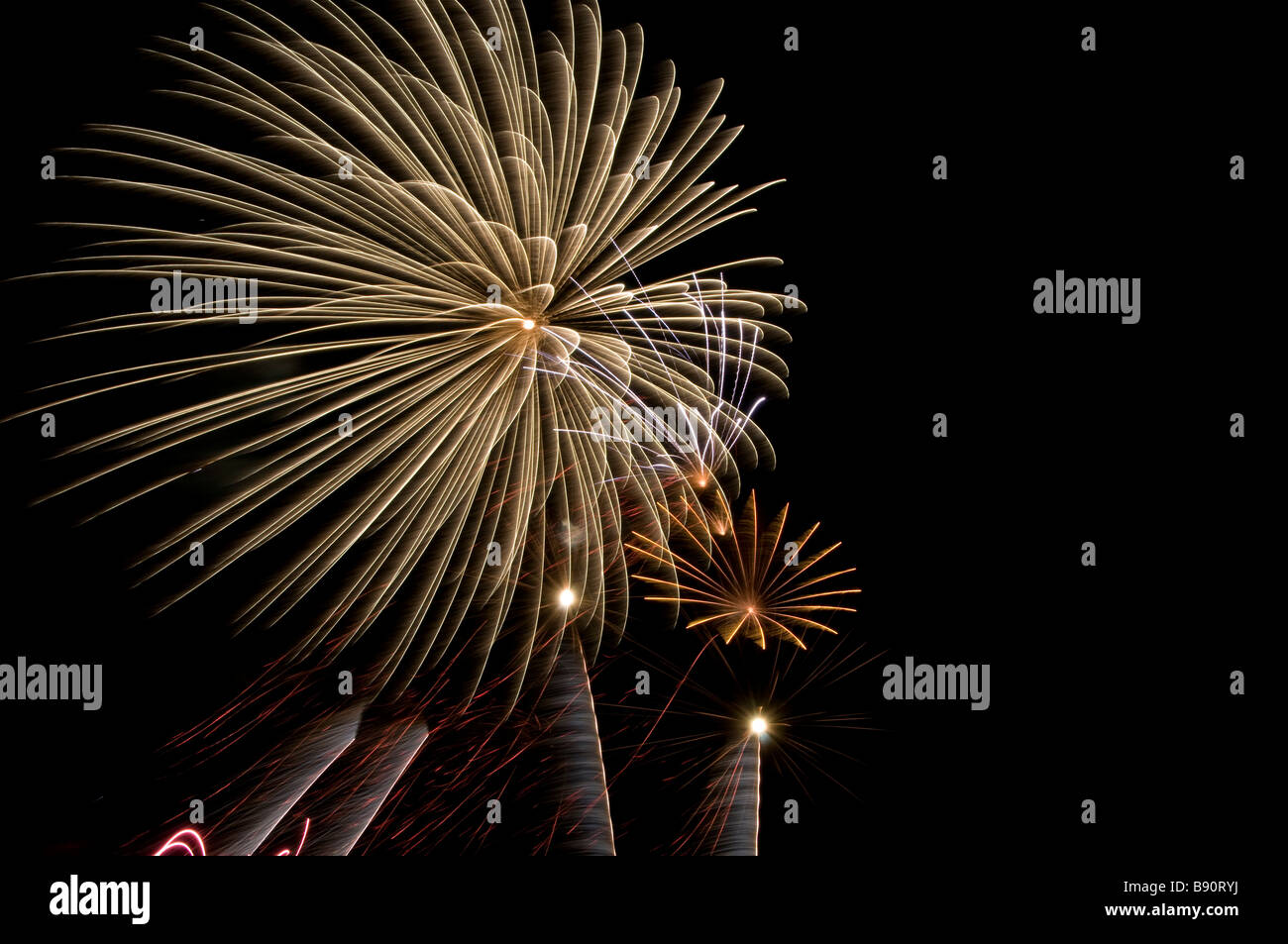 Feuerwerk in der Nacht Stockfoto