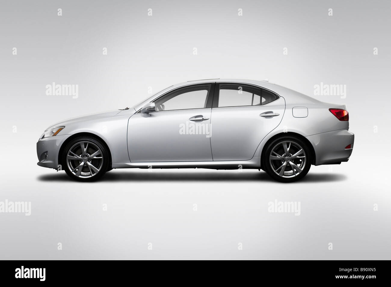 2009 Lexus IS350 in grau - Treiber Seite Profil Stockfoto