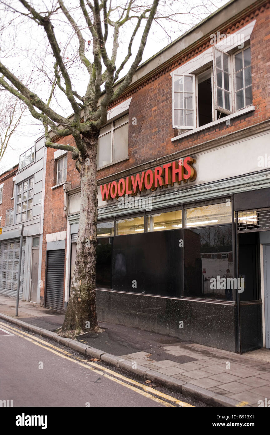 Woolworths speichern in Bermondsey, London, vor Schließung Stockfoto