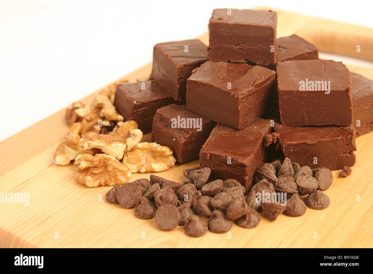 Köstliche hausgemachte Schokolade fudge Stockfoto