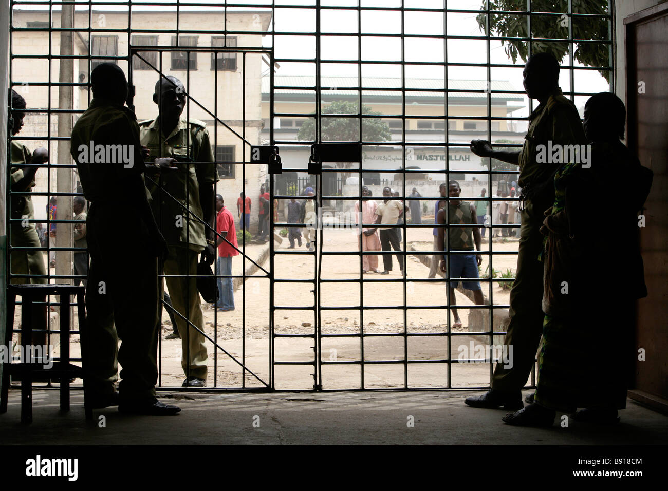 Nigeria: Riot hinter Gittern im Gefängnis von Jos Stockfoto