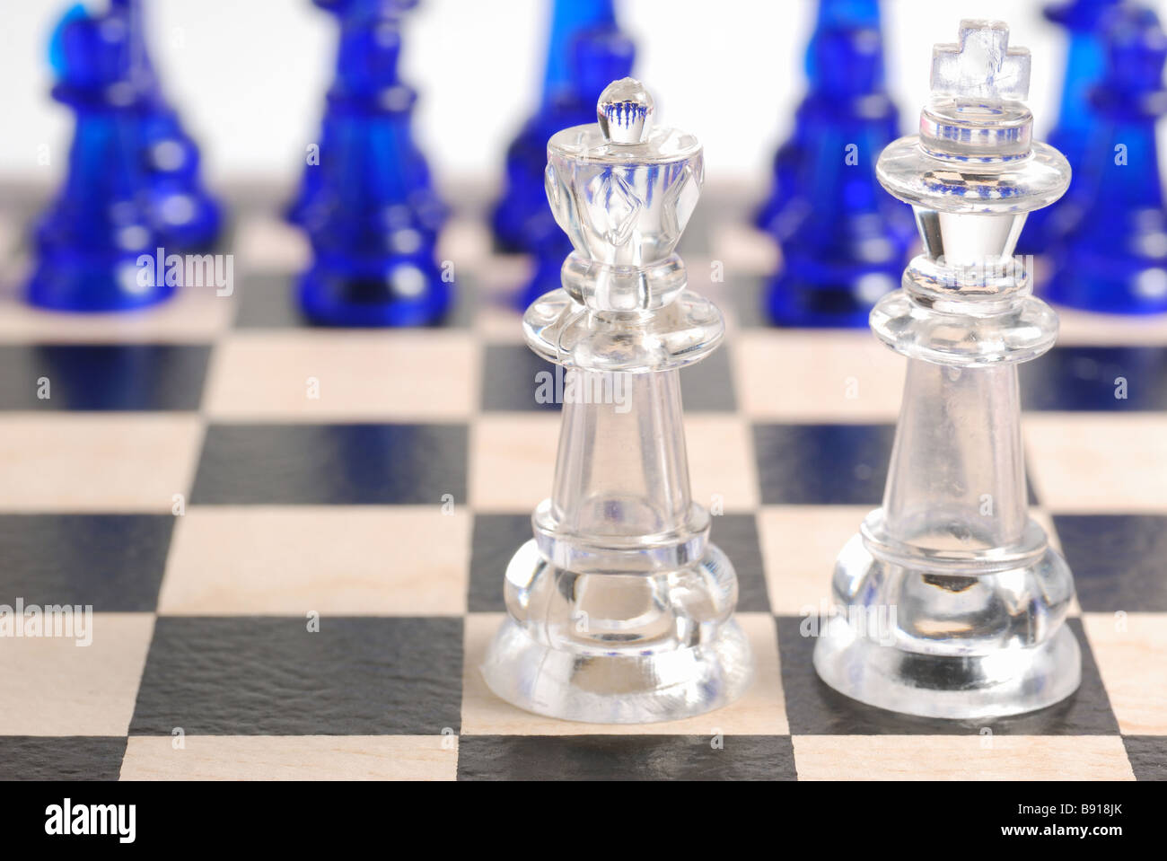 Schach A Logik Brettspiel ein Werkstoff Glas Stockfoto