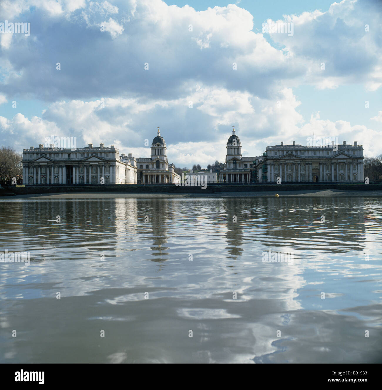 Greenwich Hospital am Fluss Themse London Stockfoto