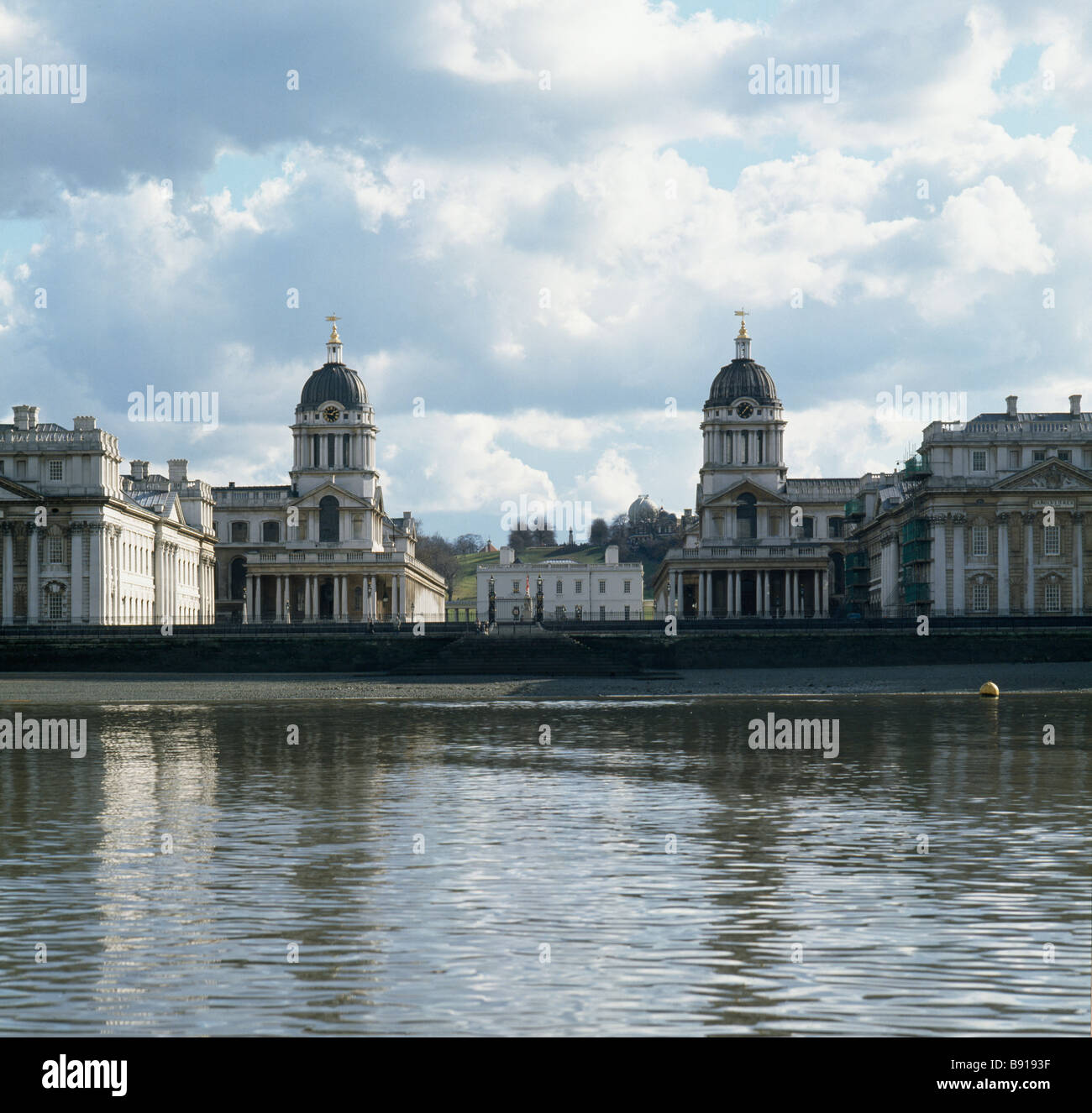 Greenwich Hospital am Fluss Themse London Stockfoto