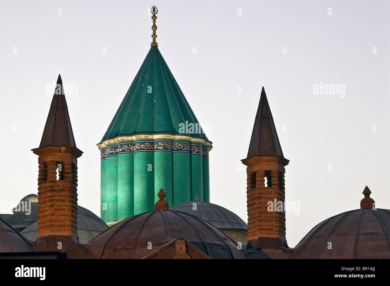 Türbe Grab von Mevlana Celaleddin Rumi Konya Türkei Stockfoto