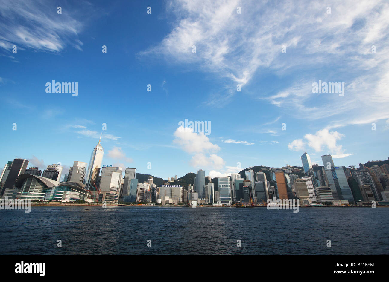 Skyline von Hong Kong Island, Hongkong Stockfoto