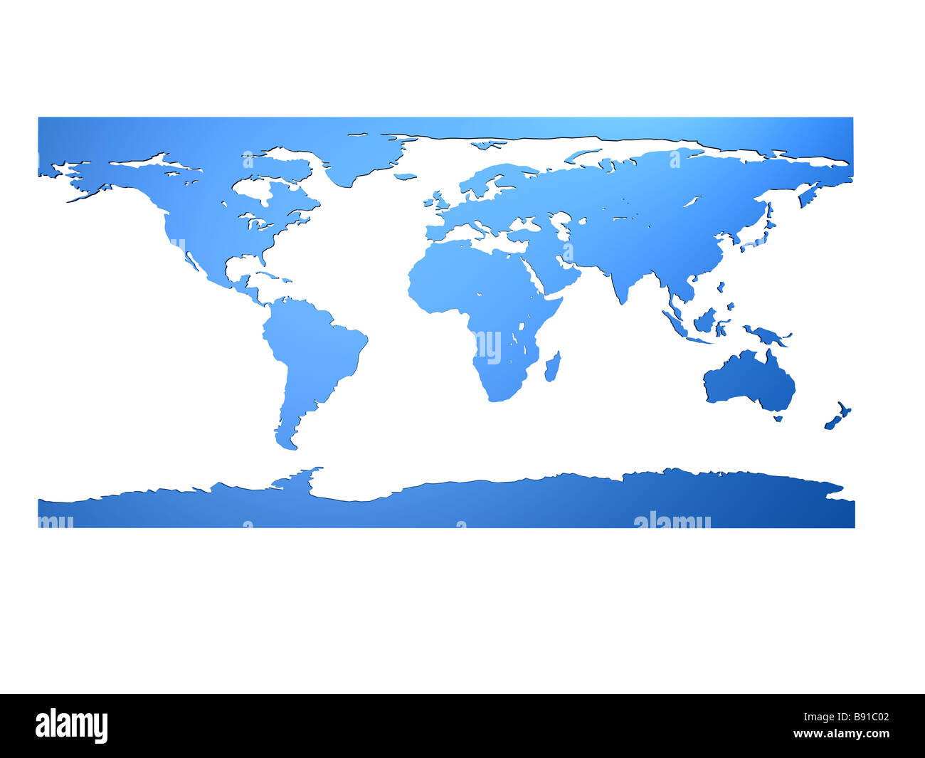 blaue Karte Stockfoto