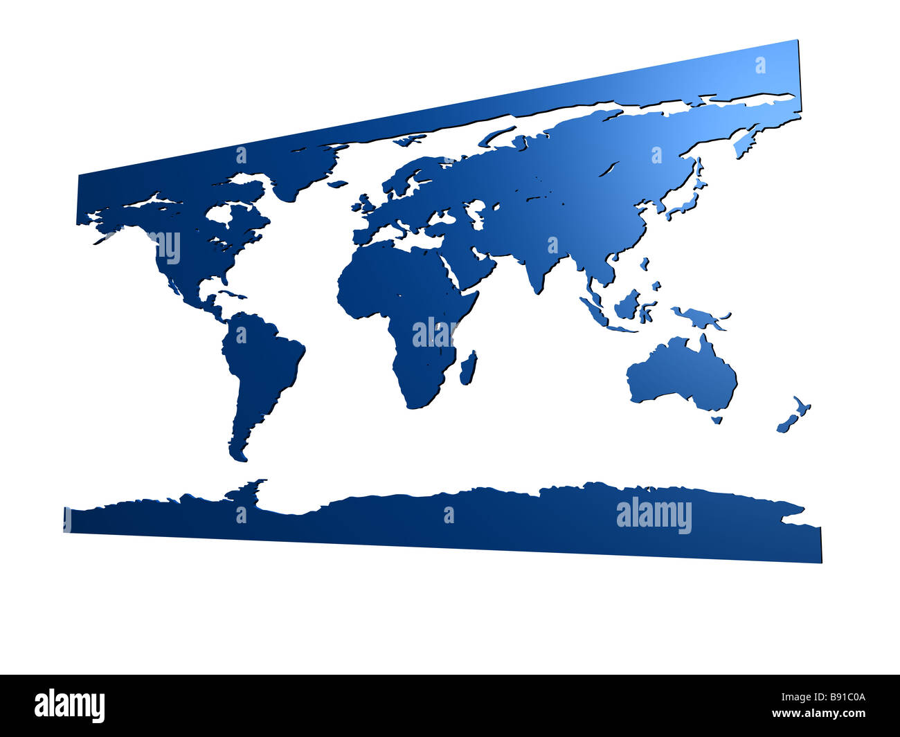 blaue Karte Stockfoto