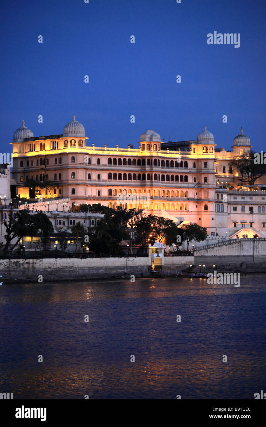 Indien Rajasthan Udaipur Lake Pichola Fateh Prakash Palace Hotel Stockfoto