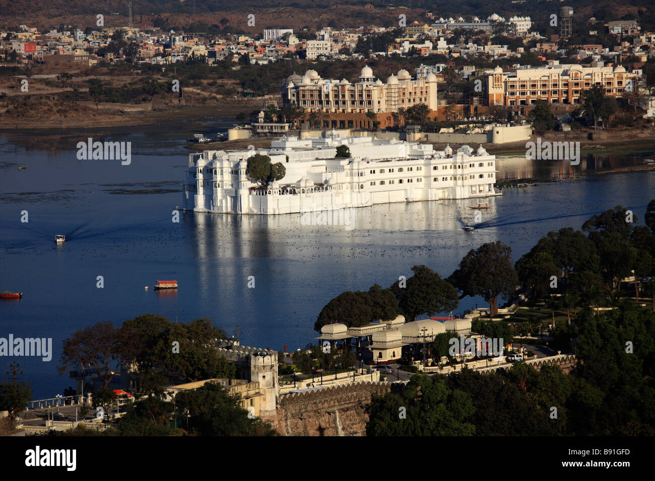 Indien Rajasthan Udaipur Lake Pichola-See Palace Hotel Stockfoto