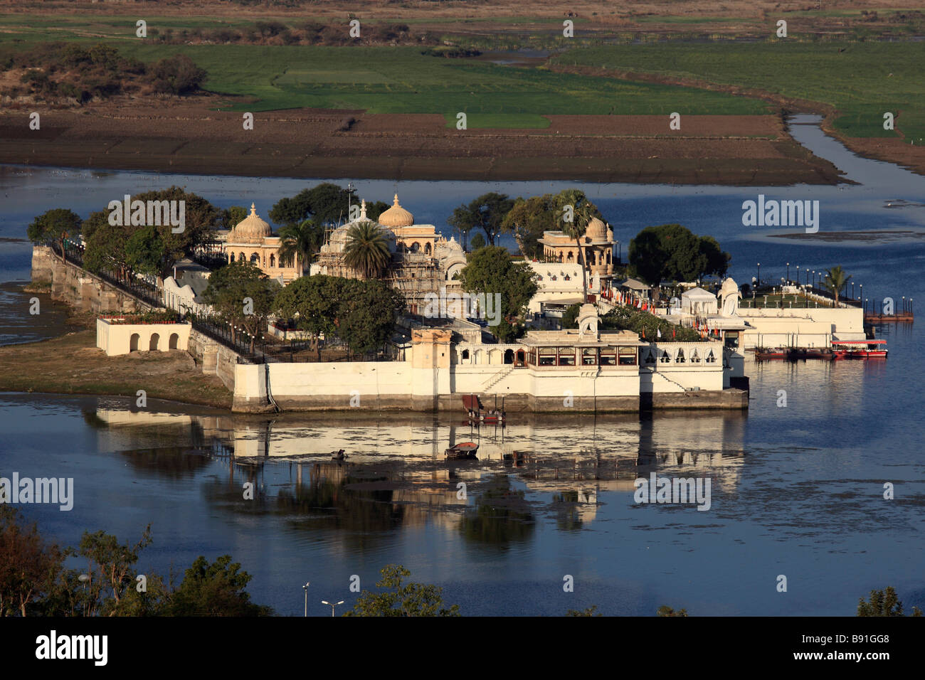 Indien Rajasthan Udaipur Lake Pichola Jagmandir Insel Palace Stockfoto