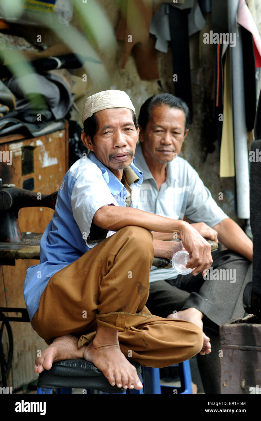 Maschinisten Jl Timor Jakarta Indonesien Stockfoto