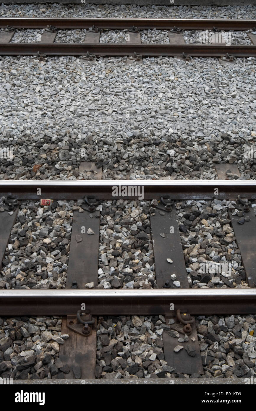 Eisenbahnschienen Stockfoto