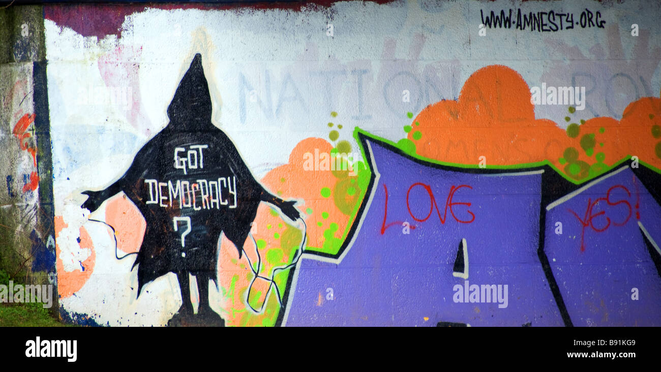 Anti-amerikanisches Graffiti Stockfoto