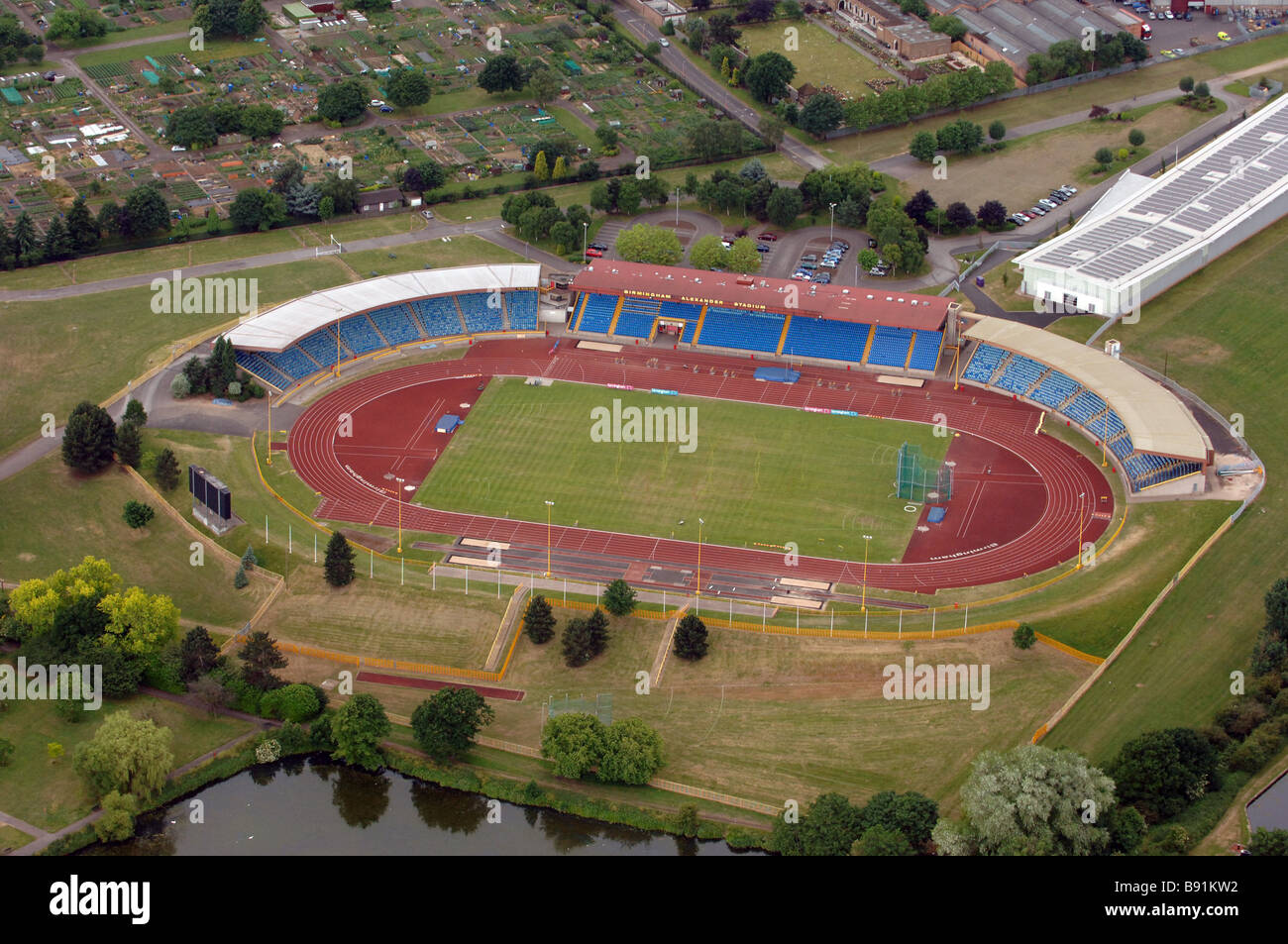 Luftaufnahme von Birmingham Alexander Athletics Stadion Birmingham England Uk West Midlands Stockfoto
