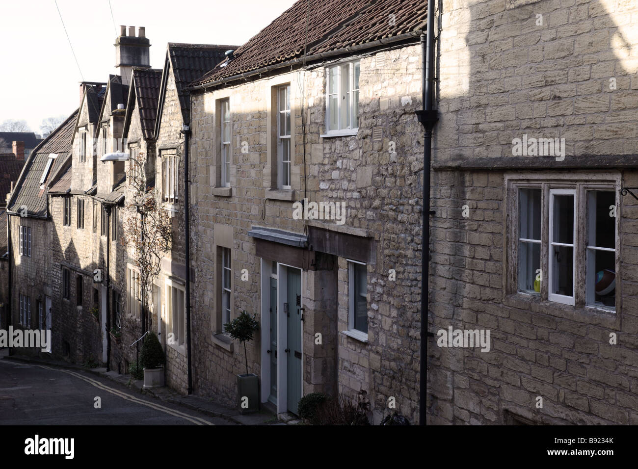Reihenhäuser in Bradford on Avon, Wiltshire, England, UK Stockfoto