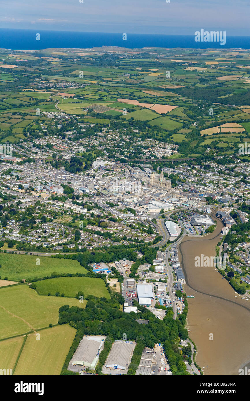 Luftaufnahme der Küste Truro Domstadt Cornwall England UK United Kingdom GB Großbritannien britische Inseln Stockfoto