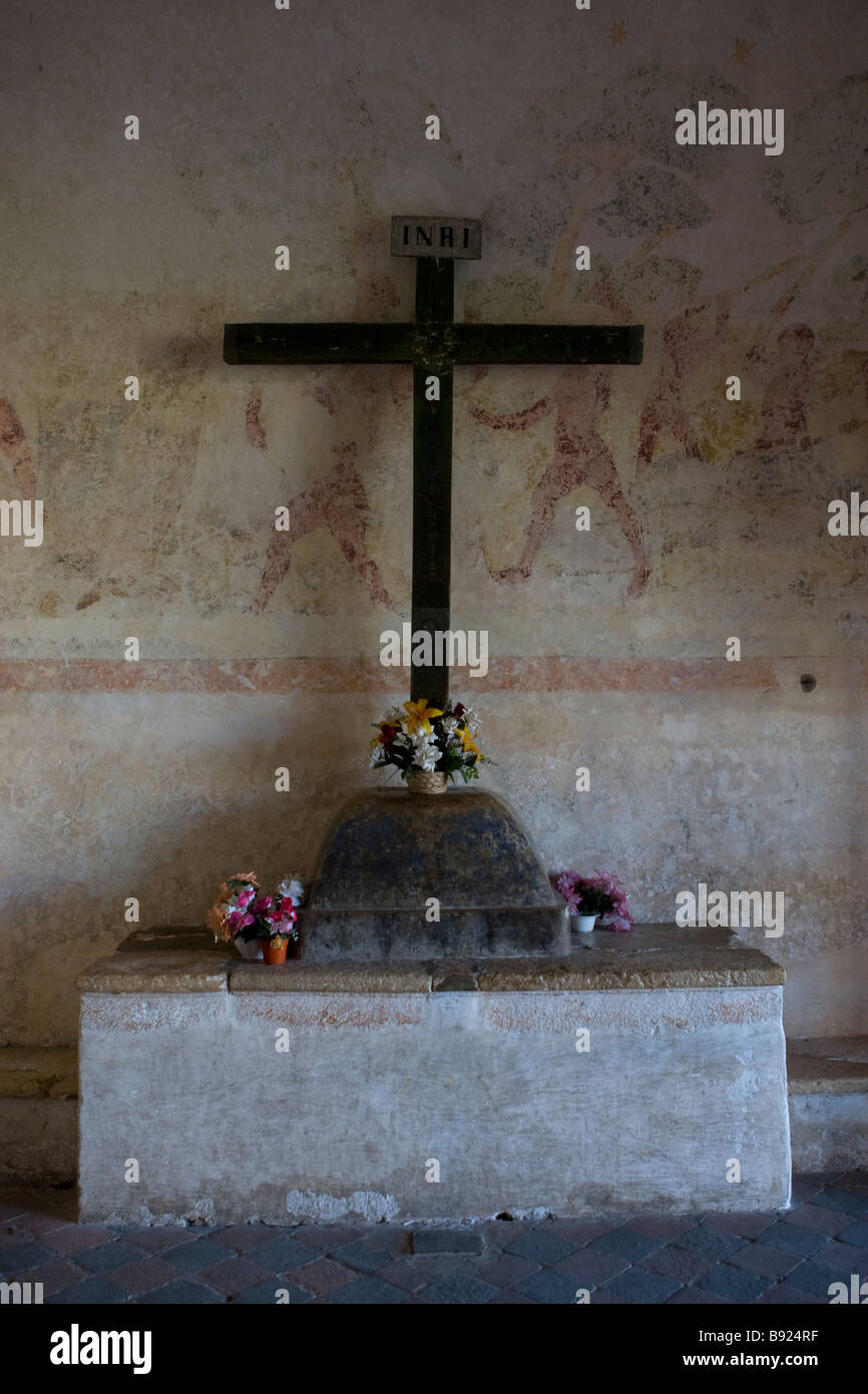 Architekturdetails im Kloster in Izamal Mexiko Stockfoto