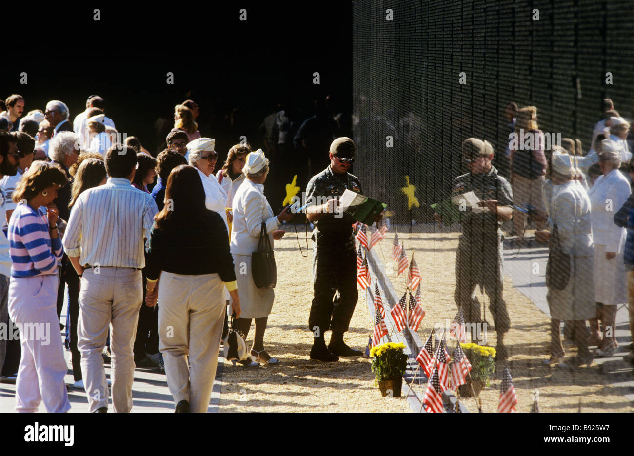 WashingtonU.S.A.TheVietNamMemorial.The Wand ist Zifferblättern mit den Namen derer, die in Viet Nam.Designed von Maya Lin gestorben. Stockfoto