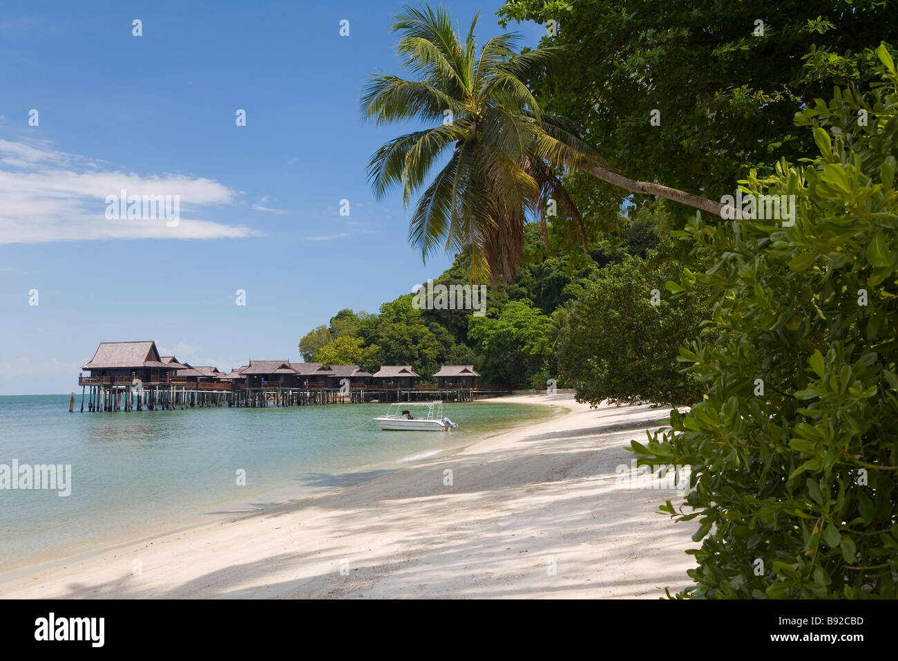 Tropenstrand Palau Pangkor Laut, Westküste, Malaysia Stockfoto